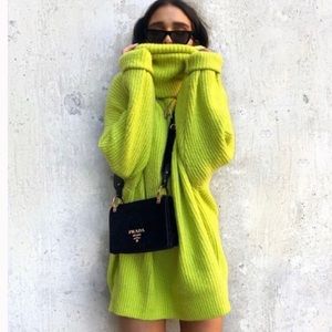 Zara knit green cozy sweater